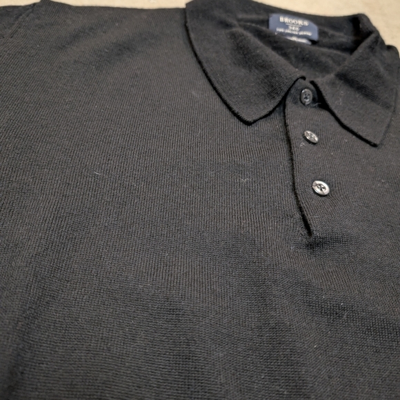 Brooks 346 Menx XL Sweater 100% Italian Merino Wool Black - Picture 3 of 4